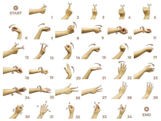 All 34 Hand Gestures